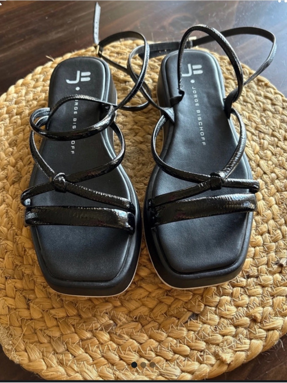Black Strappy Flat Sandals